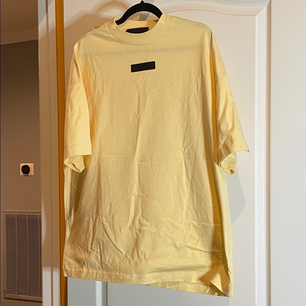 Essentials Light Yellow Men's Short Sleeve Tee